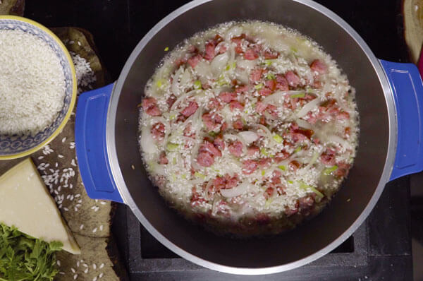 Risoto de Linguiça Blumenau e Queijo Fundido