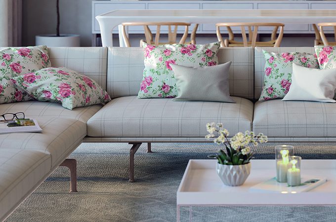 Como utilizar estampas florais na sala de estar e deixar o ambiente harmonioso